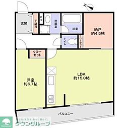 THE TAKASUNA KULTURCE 1SLDKの間取図画像