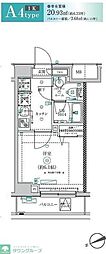 RELUXIA横浜弘明寺 1Kの間取図画像