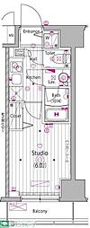 ガーラ・ステーション横濱関内 1Kの間取図画像