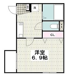 パークアベニュー 1Kの間取図画像