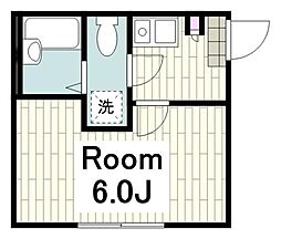 AusurYokohama 1Kの間取図画像