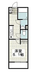 カインドネス東神奈川 1Kの間取図画像