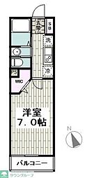 Plaisir・M 1Kの間取図画像