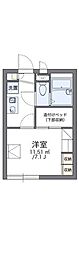 レオパレスヒーローズ山手 1Kの間取図画像