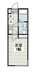 エフプレスト磯子区磯子 1Kの間取図画像
