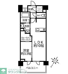 クリオラベルヴィ横濱サウス 1LDKの間取図画像