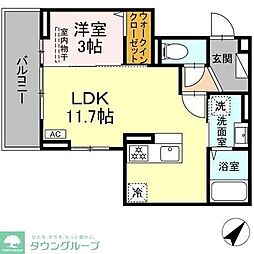 D Paina Namamugi III 1LDKの間取図画像