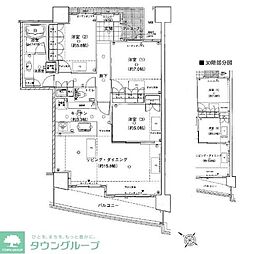 みなとみらいミッドスクエア 3LDKの間取図画像