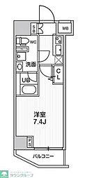 ジェノヴィア阪東橋スカイガーデン 1Kの間取図画像