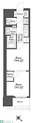WORVE横浜伊勢佐木町 2Kの間取図画像