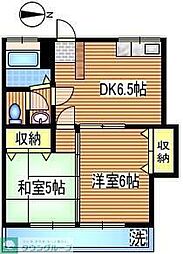 コーポみなと 1階2DKの間取り