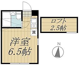 レーベンハイム吉祥寺 1階ワンルームの間取り