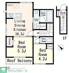 シティパル富士本 2LDKの間取図画像