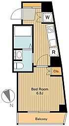 パークレーン国分寺 1Kの間取図画像