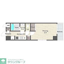 ロイビル国分寺 1Kの間取図画像