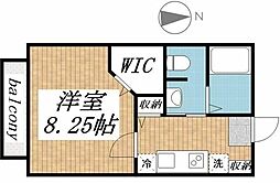 シャーメゾン上連雀 ワンルームの間取図画像
