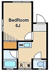フォルム・エスカル2 1Kの間取図画像