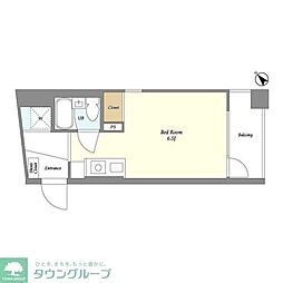 清壽フラット ワンルームの間取図画像