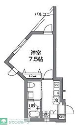 プライムアーバン烏山コート 1Kの間取図画像