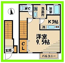 コート大町 1Kの間取図画像
