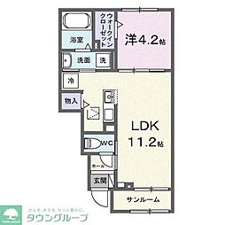 イノセントパーク 1LDKの間取図画像
