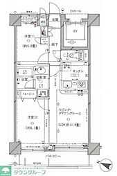 クレッセント高円寺 2LDKの間取図画像