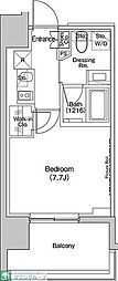 ザ・パークハビオ上北沢 1Kの間取図画像
