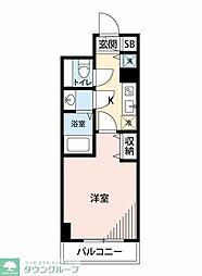 メゾン・ド・ヴィレ荻窪 1Kの間取図画像