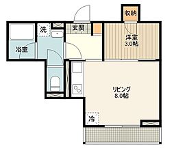 プレステージコート三鷹 1LDKの間取図画像