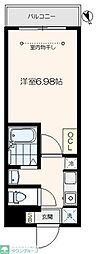 伏見マンション 1Kの間取図画像
