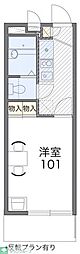 レオパレス銀河 1Kの間取図画像