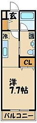 カサ・デ・ソル 1Kの間取図画像
