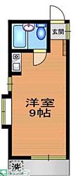 光コーポラス2 ワンルームの間取図画像