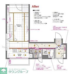 東京メトロ日比谷線 六本木駅 徒歩6分の賃貸マンション 3階ワンルームの間取り