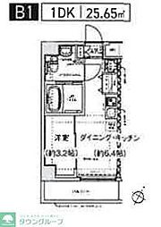 京王線 幡ヶ谷駅 徒歩13分の賃貸マンション 3階1DKの間取り