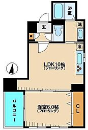 京王線 笹塚駅 徒歩4分の賃貸マンション 3階1LDKの間取り
