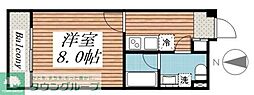 小田急小田原線 代々木上原駅 徒歩4分の賃貸マンション 3階1Kの間取り