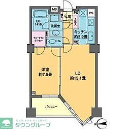 JR京浜東北・根岸線 高輪ゲートウェイ駅 徒歩8分の賃貸マンション 3階1LDKの間取り