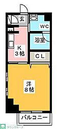 東京メトロ南北線 麻布十番駅 徒歩3分の賃貸マンション 5階1Kの間取り