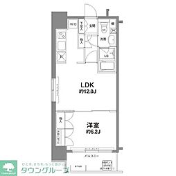 コンフォリア新宿御苑1 1LDKの間取図画像