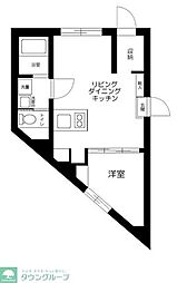 グランメゾン目黒 1LDKの間取図画像