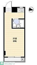 光建ハイムブリリアンス六本木 ワンルームの間取図画像