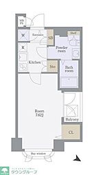 ディム三宿 1Kの間取図画像