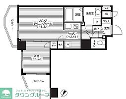 カスタリア初台 1LDKの間取図画像