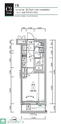 RELUXIA三軒茶屋 1Kの間取図画像