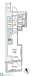 パークナードフィット南青山Vista ワンルームの間取図画像