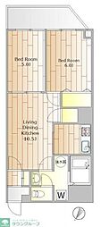 メゾンエル桜新町 2LDKの間取図画像