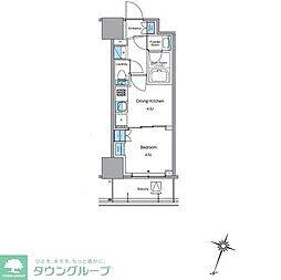 ルフォンプログレ渋谷ヒルトップ 1DKの間取図画像