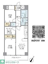 KDXレジデンス二子玉川 2SLDKの間取図画像