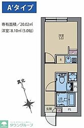 CITY WALK永福町 1Kの間取図画像